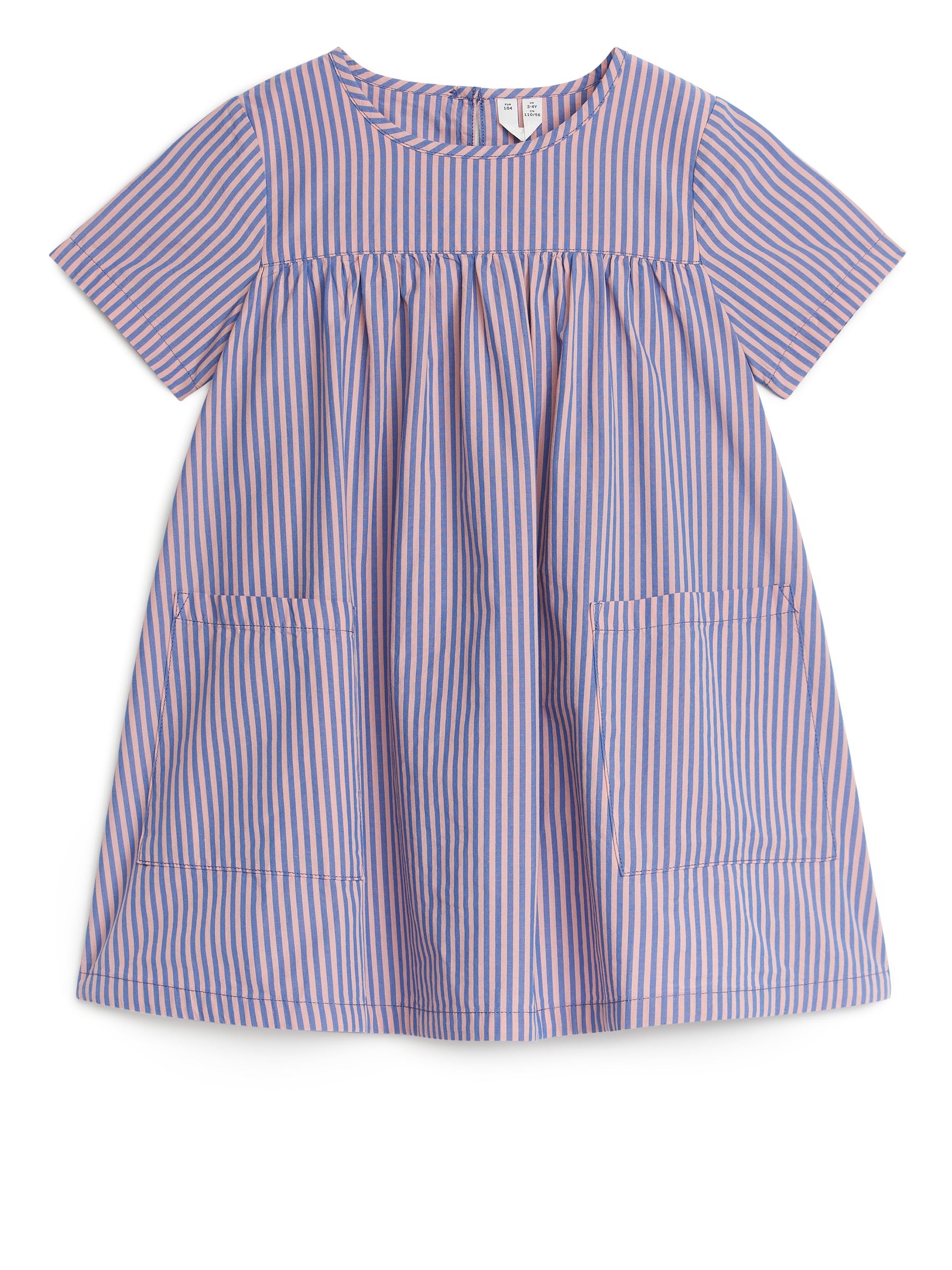 Bawełniana sukienka - Blue/Stripes - Fason normalny - Children - StillMedia/DescriptiveStillLife - 1