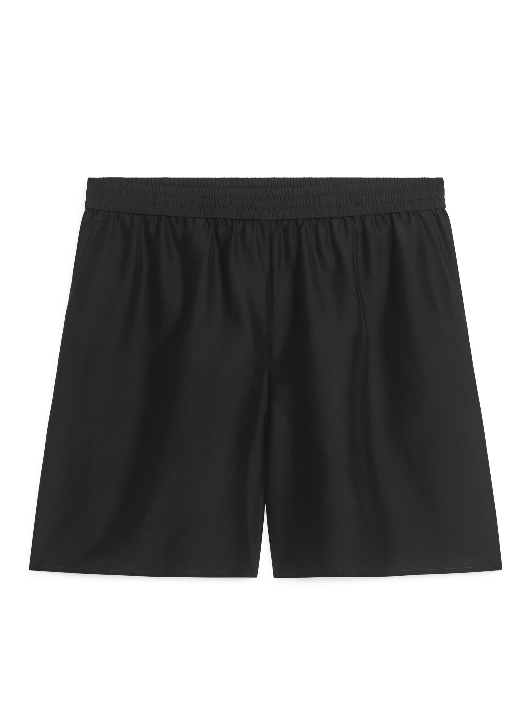 Shorts in seta - Nero - Loose fit - Women - StillMedia/DescriptiveStillLife - 1