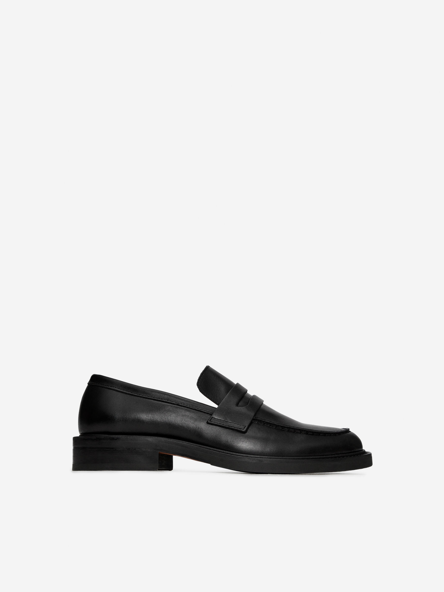 Leather Penny Loafers-#272628-13204