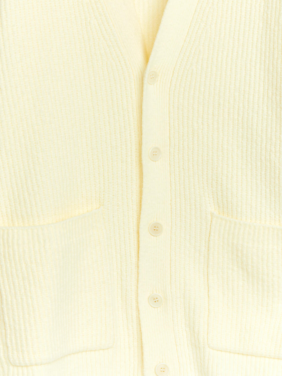 V-Neck Cardigan - Light Yellow - Regular fit - Men - 1142137005