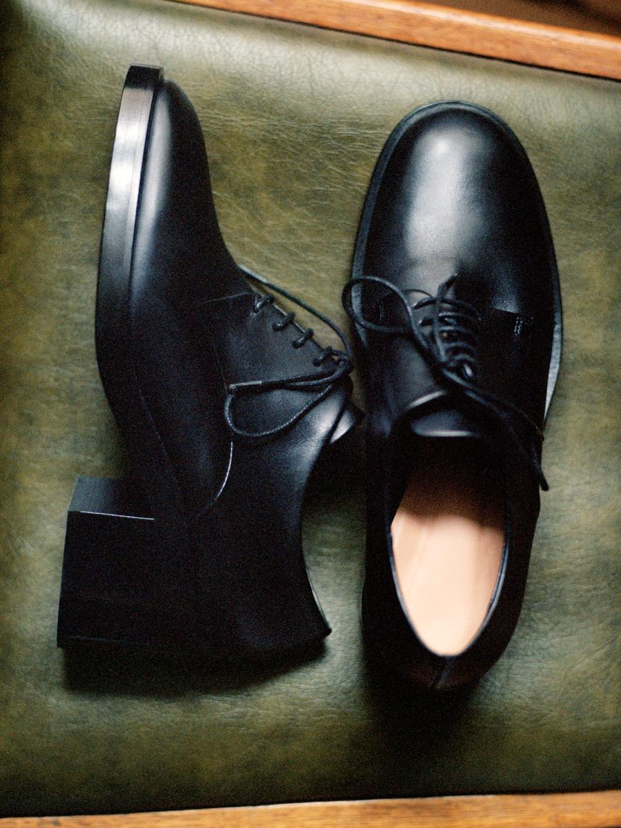 Heeled Derby Shoes-#272628-12507