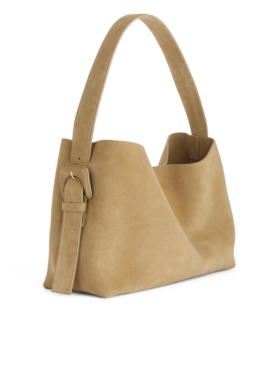 Suede Shoulder Bag - Beige - Women - 1231915001