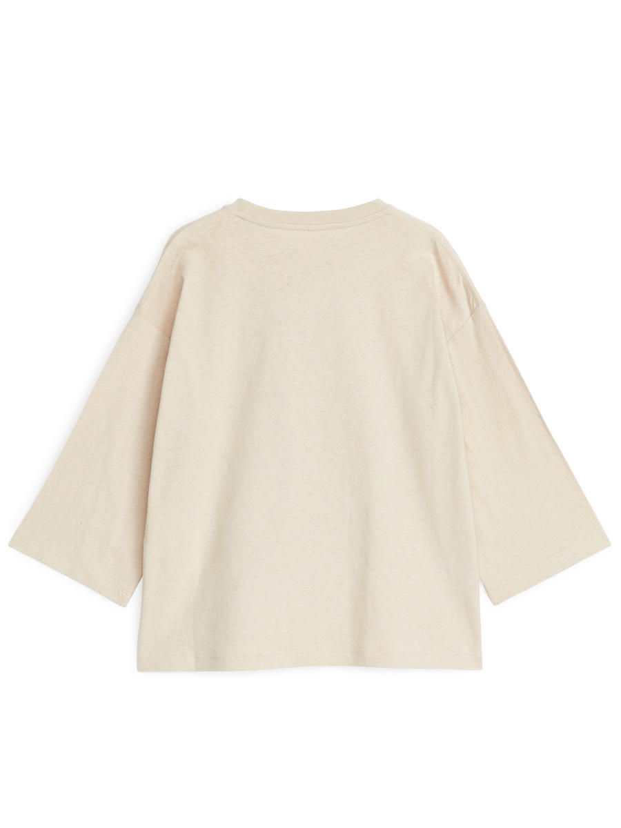 Long-Sleeve T-Shirt - Light Beige - Loose fit - Children - 1217368002