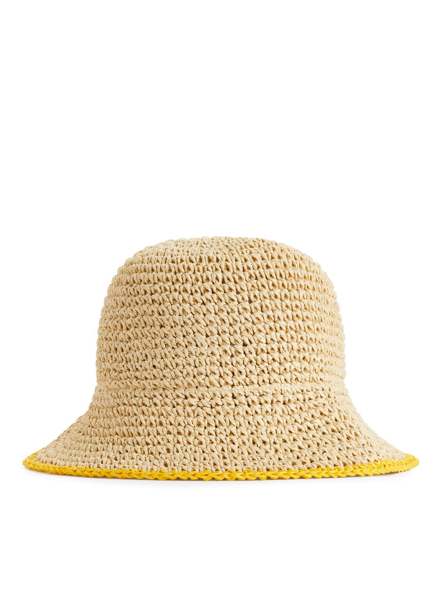 Straw Hat - Beige/Yellow - Children - 1072128004