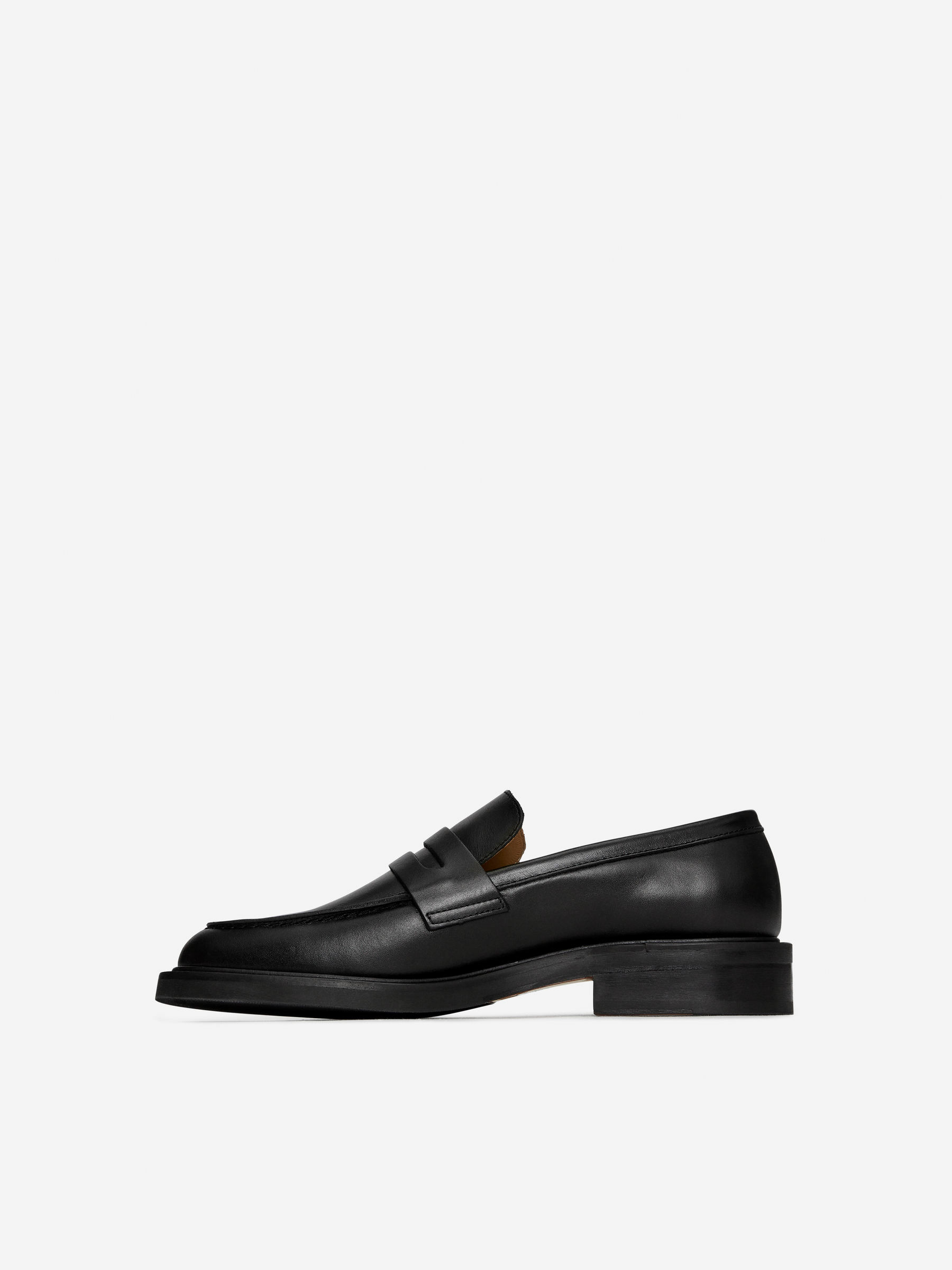 Leather Penny Loafers-#272628-13204