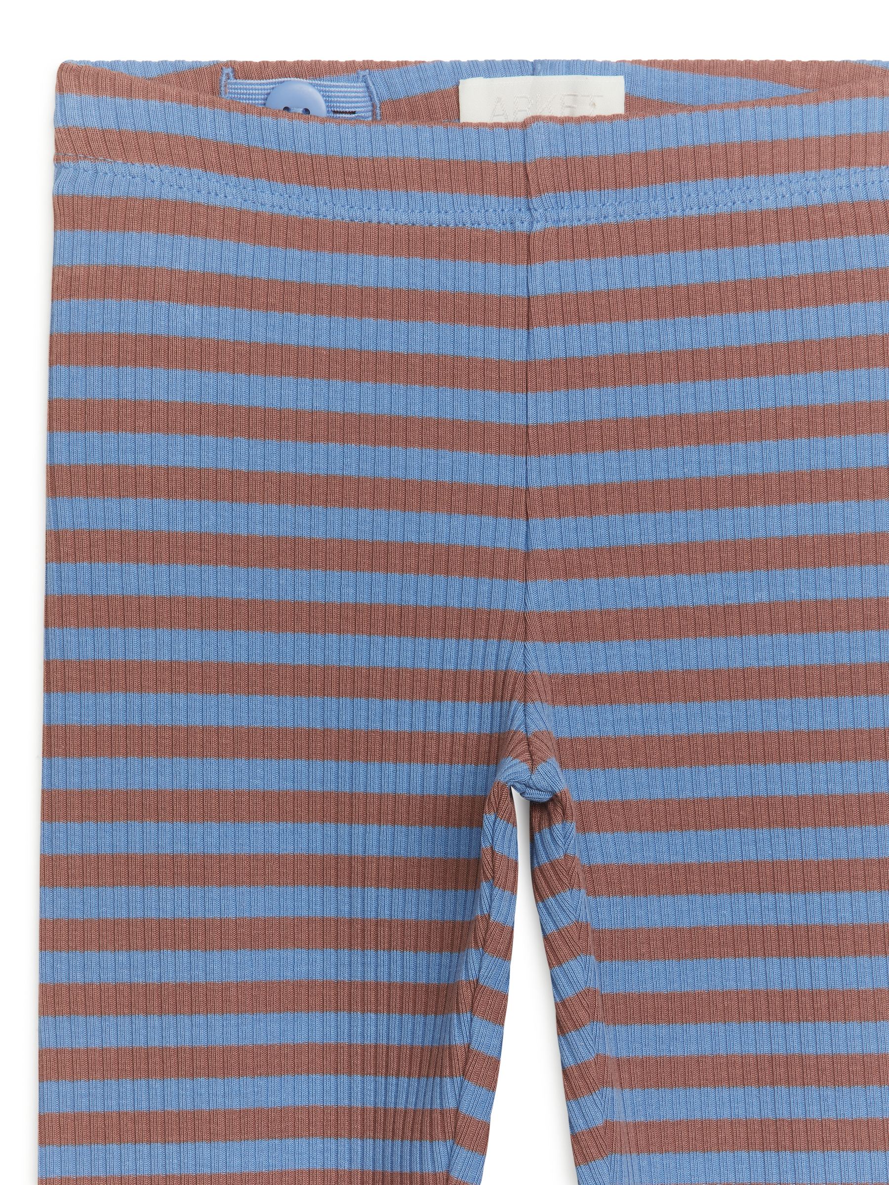 Rib Jersey Leggings - Blue/Brown - Regular fit - Children - StillMedia/DescriptiveDetail - 2