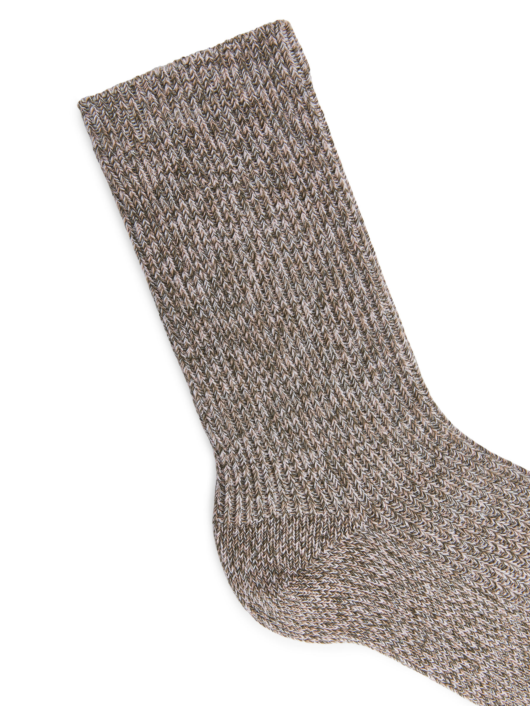 Cotton Rib Socks - Dark Green Melange - Women - StillMedia/DescriptiveDetail - 2