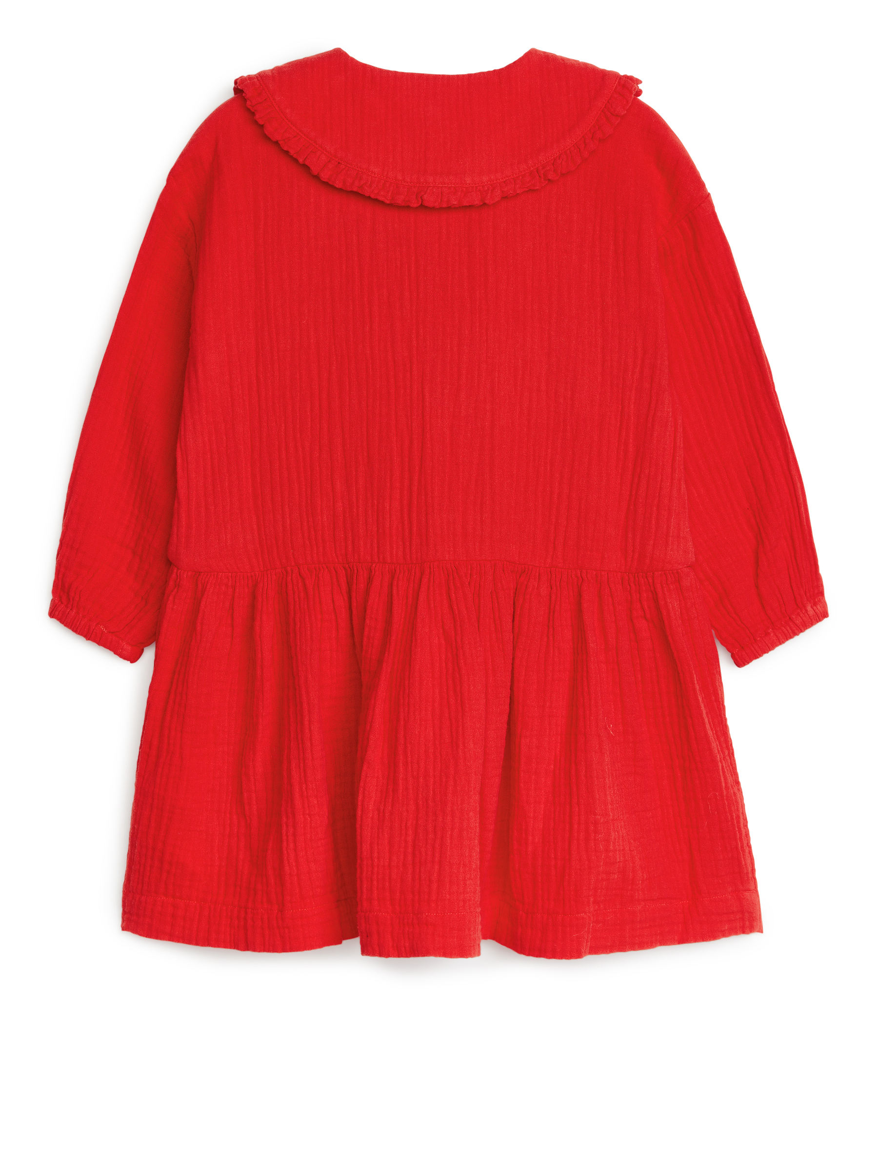 Kleid aus Nesseltuch mit Rüschen - Rot - Oversize - Kinder - StillMedia/DescriptiveStillLife - 2
