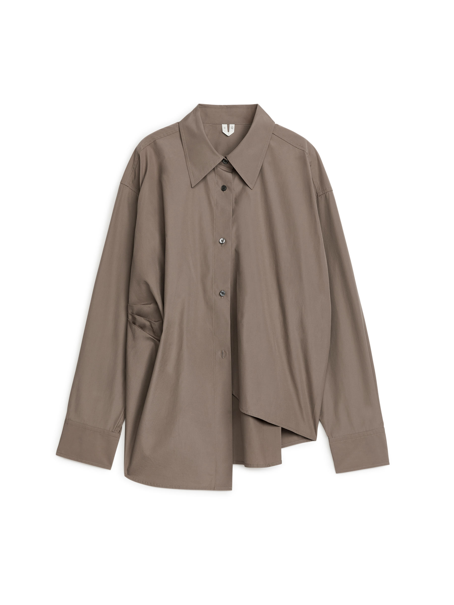 Asymetryczna kopertowa koszula - Brązowy - Fason normalny - Women - StillMedia/DescriptiveStillLife - 1