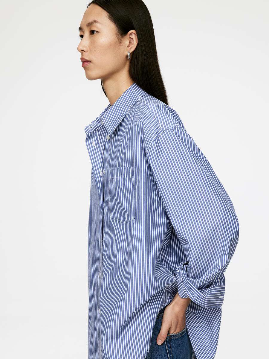 Oversized-Fit Poplin Shirt-#3B4EA3-11697