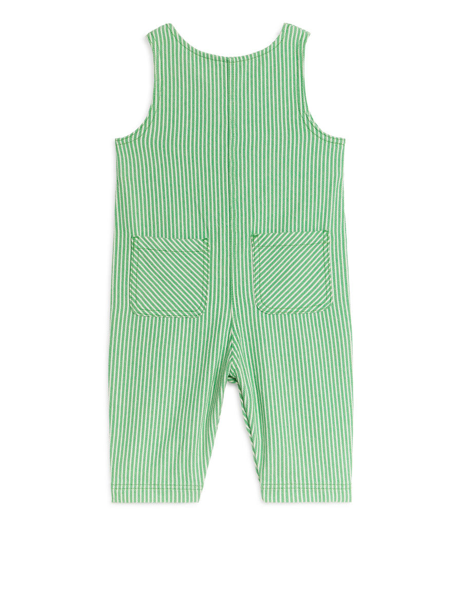 Cotton Jumpsuit - Green/Off White - Regular fit - Children - 1058969005