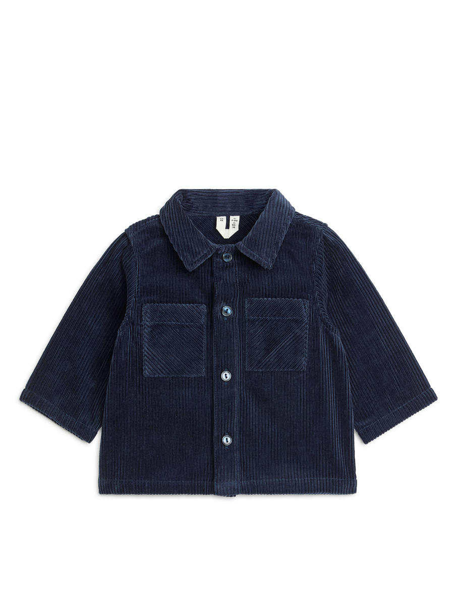 Corduroy Overshirt-Blue-5803