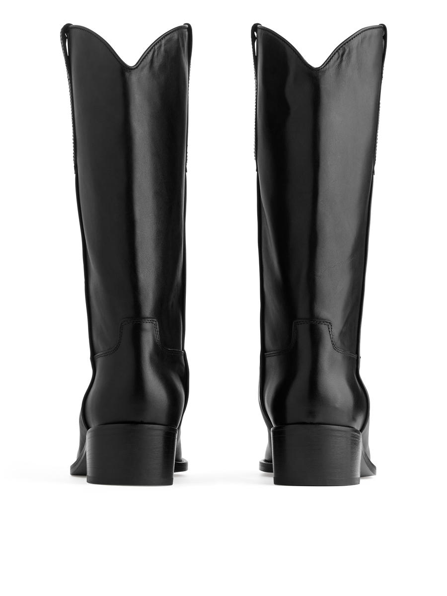 Bottes en cuir - Noir - Femme - 1203315001