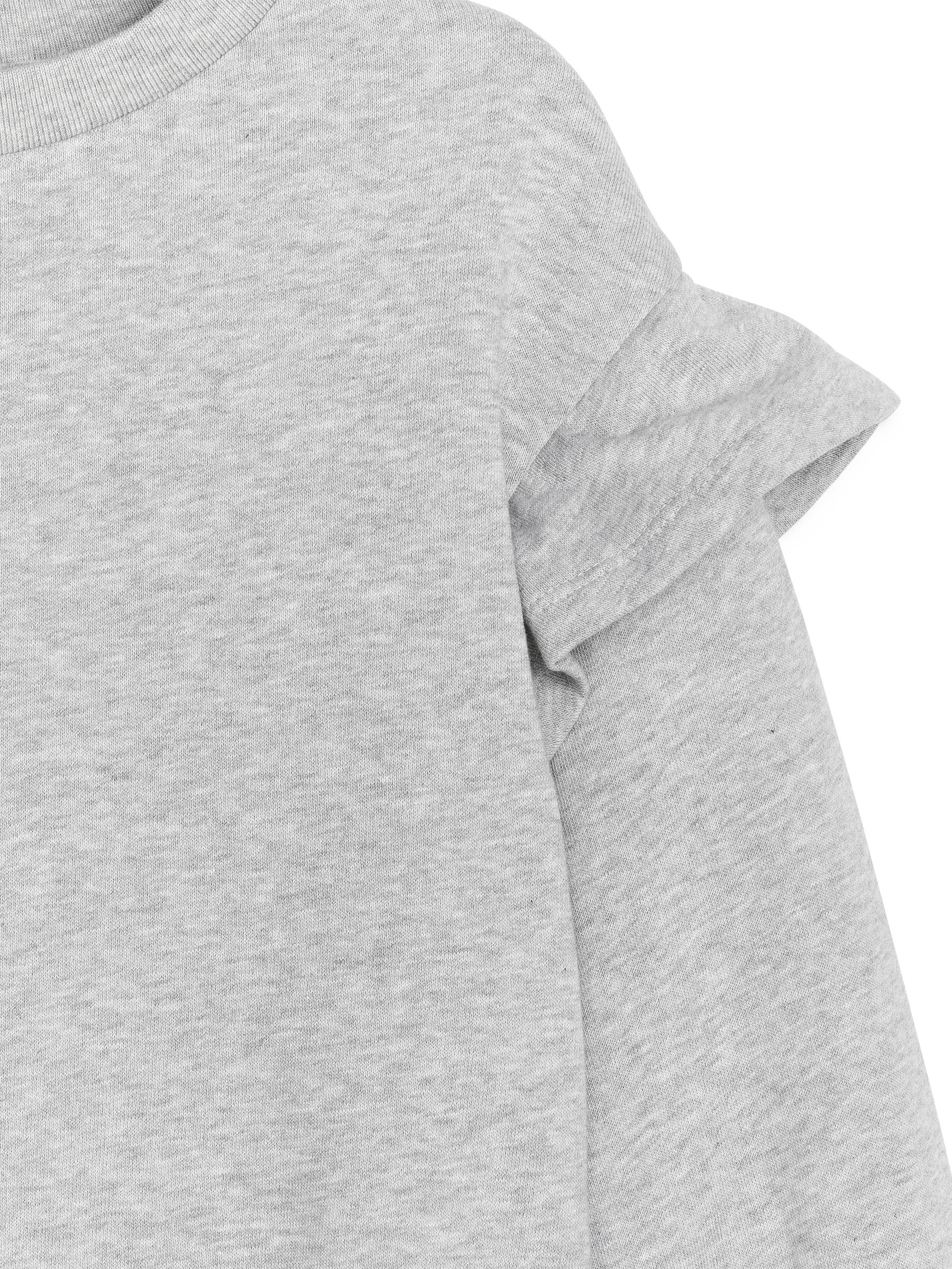 Frill Sweatshirt - Grey Melange - Loose fit - Children - StillMedia/DescriptiveDetail - 2