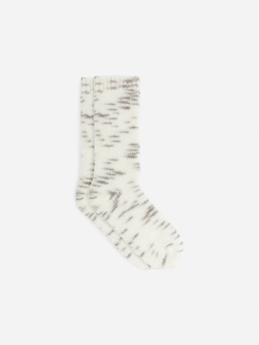 Grobstricksocken mit Space-Dye-Färbung-#DCD6C7-6792