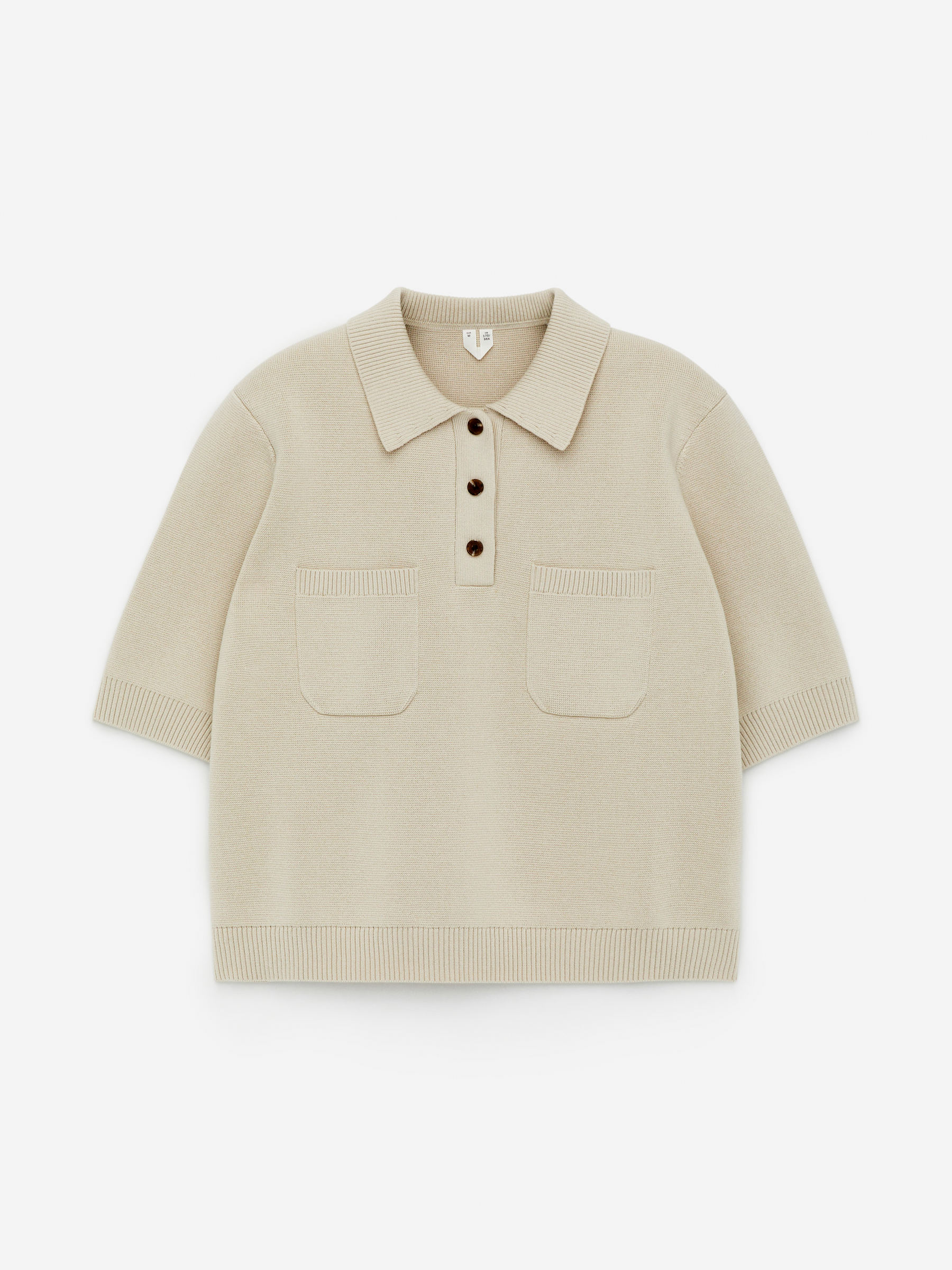 Polo en coton-Beige-14489