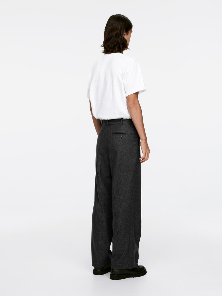 Wool Blend Trousers-#6E6E6E-13637