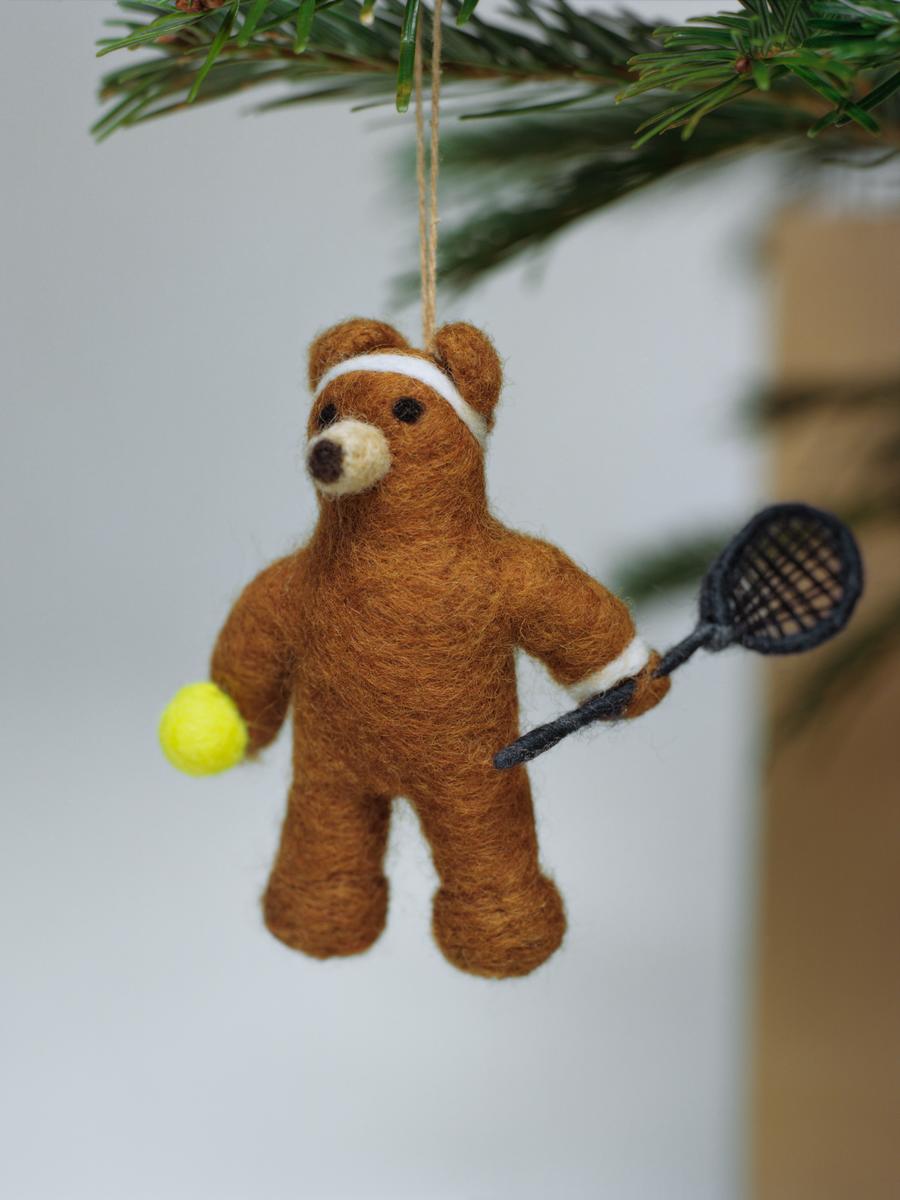 Felt So Good Tennis Bear-#443B33-0927262001