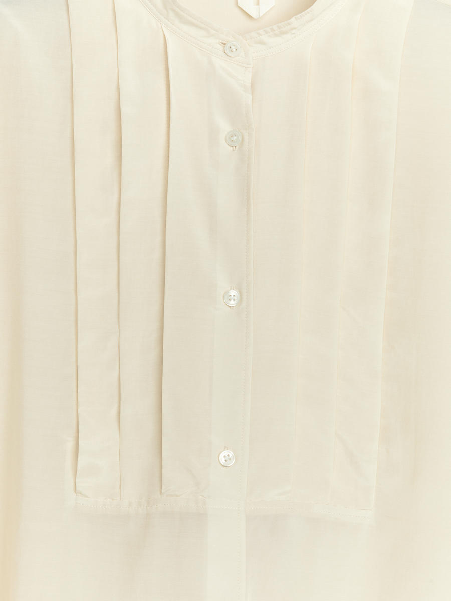 Fluid Tuxedo Shirt-#CEC3B0-5569