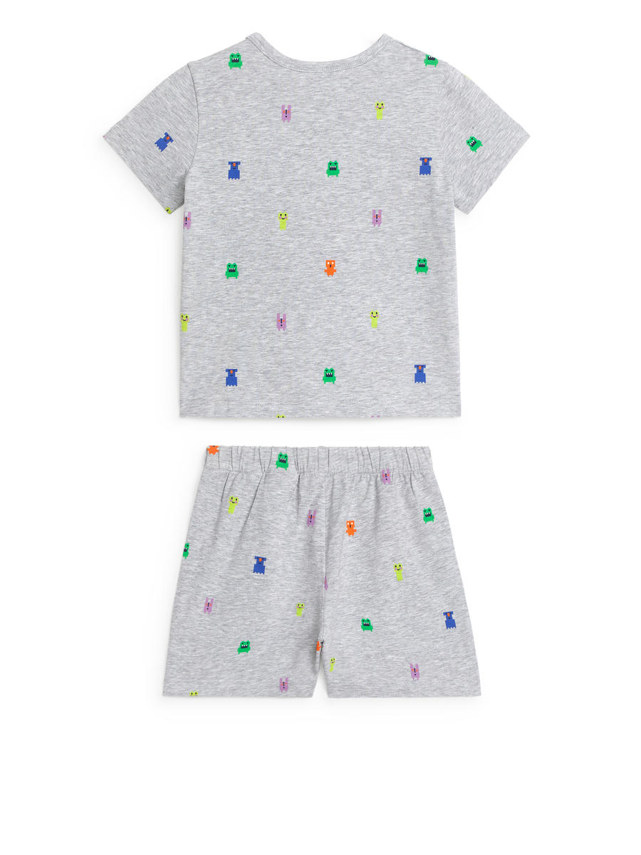 Short Jersey Pyjama Set - Grey Melange - Children - 0908267029