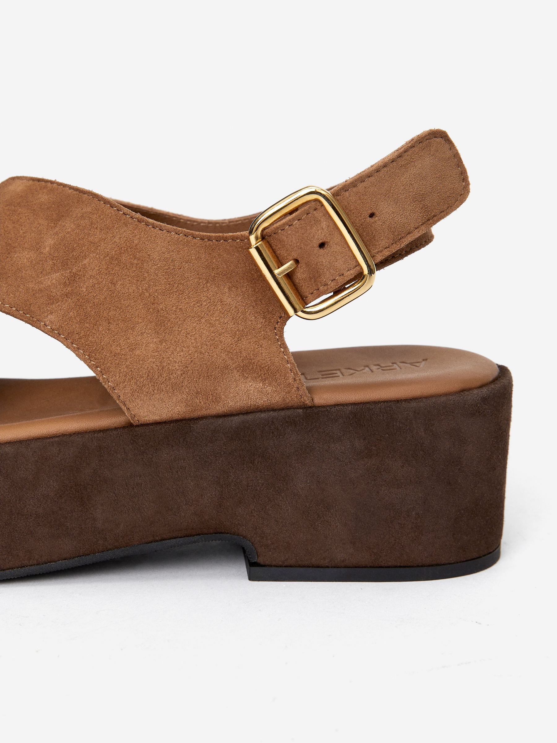 Sandalias de cuña de ante - Marrón - Women - StillMedia/DescriptiveDetail - 4