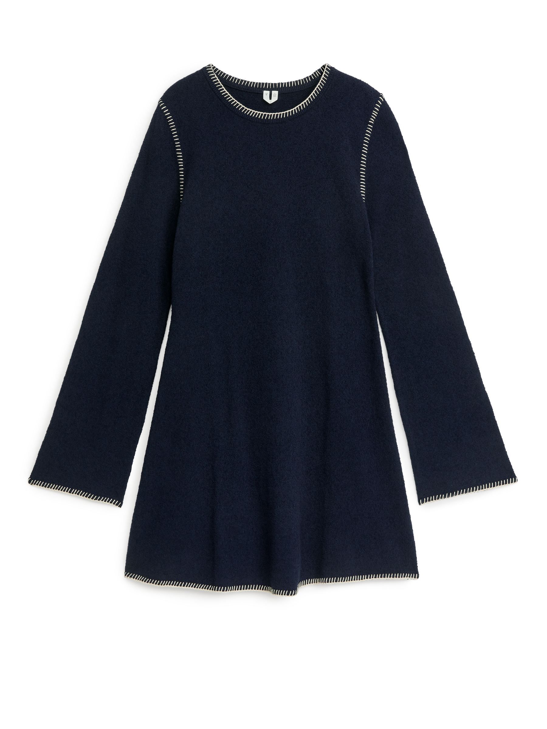 Vestido de punto con costuras de manta - Azul oscuro - Corte estándar - Women - StillMedia/DescriptiveStillLife - 1