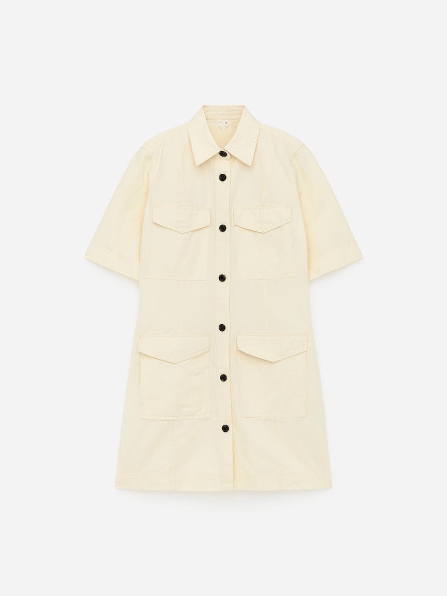 Arket Women's Yellow Linen-Cotton Dress -, 36