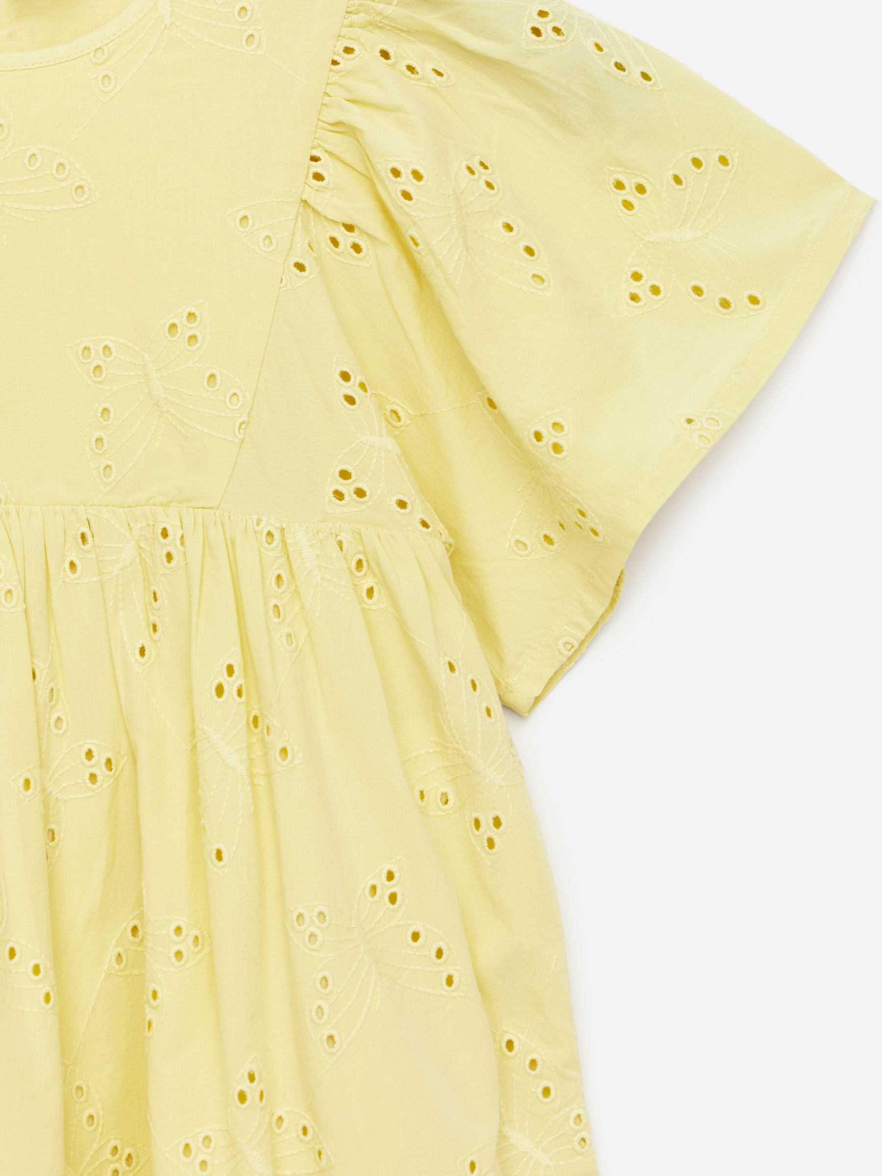 Broderie Anglaise Dress - Yellow - Regular fit - Children - StillMedia/DescriptiveDetail - 3