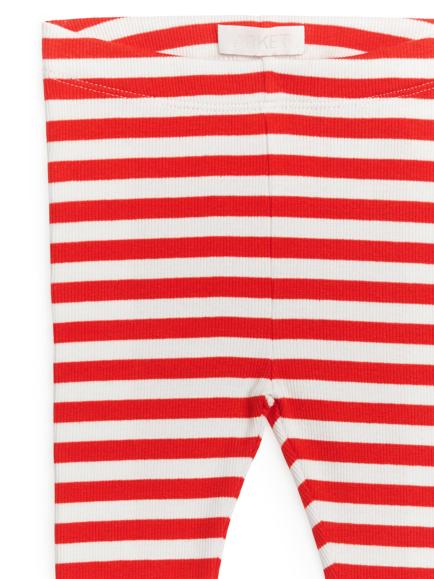 Gerippte Leggings - Weiß/Rot - Slim Fit - Children - StillMedia/DescriptiveDetail - 4