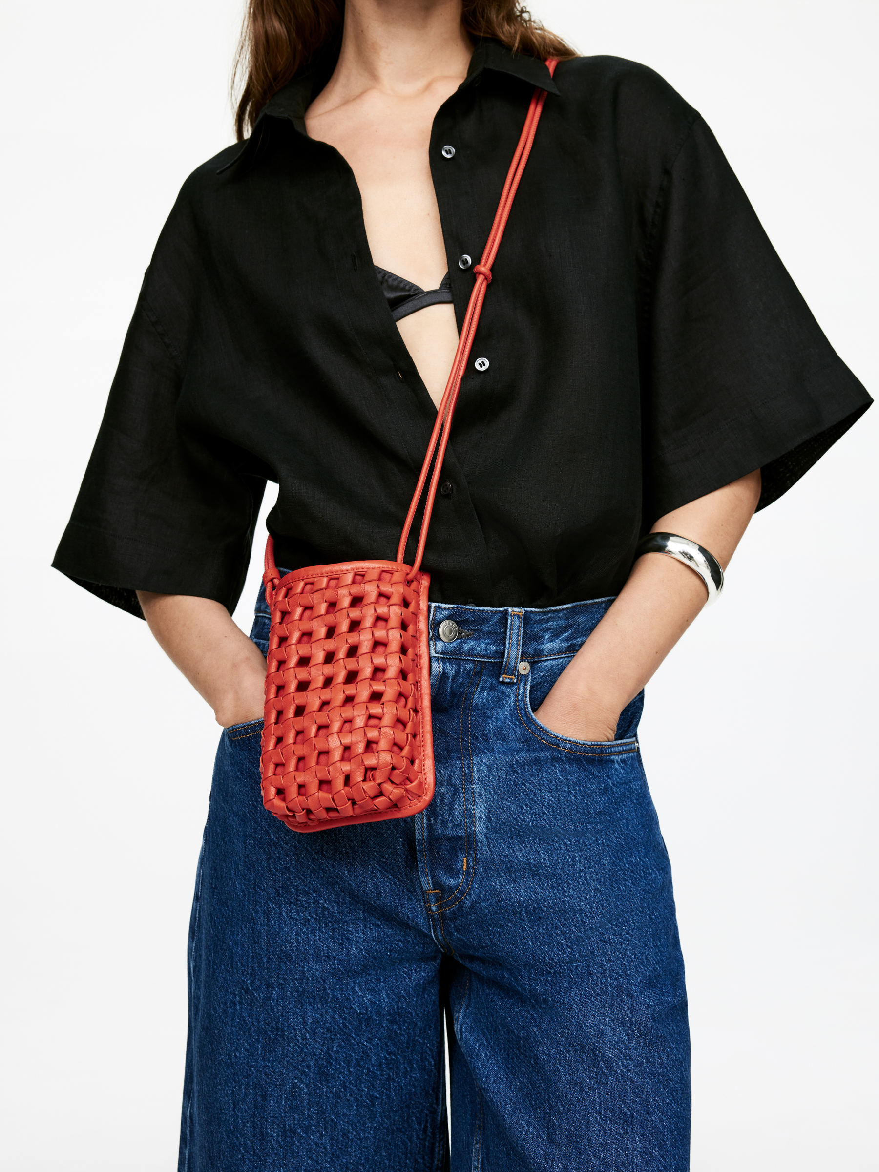 Leather Phone Case - Orange - Women - StillMedia/Lookbook - 5