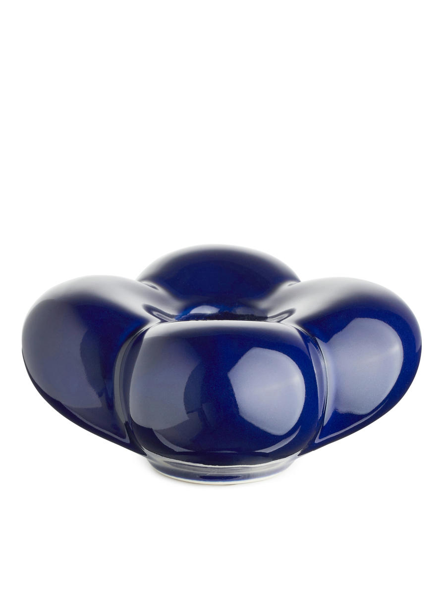 Stoneware Candle Holder - Blue - Homeware - 1155845003