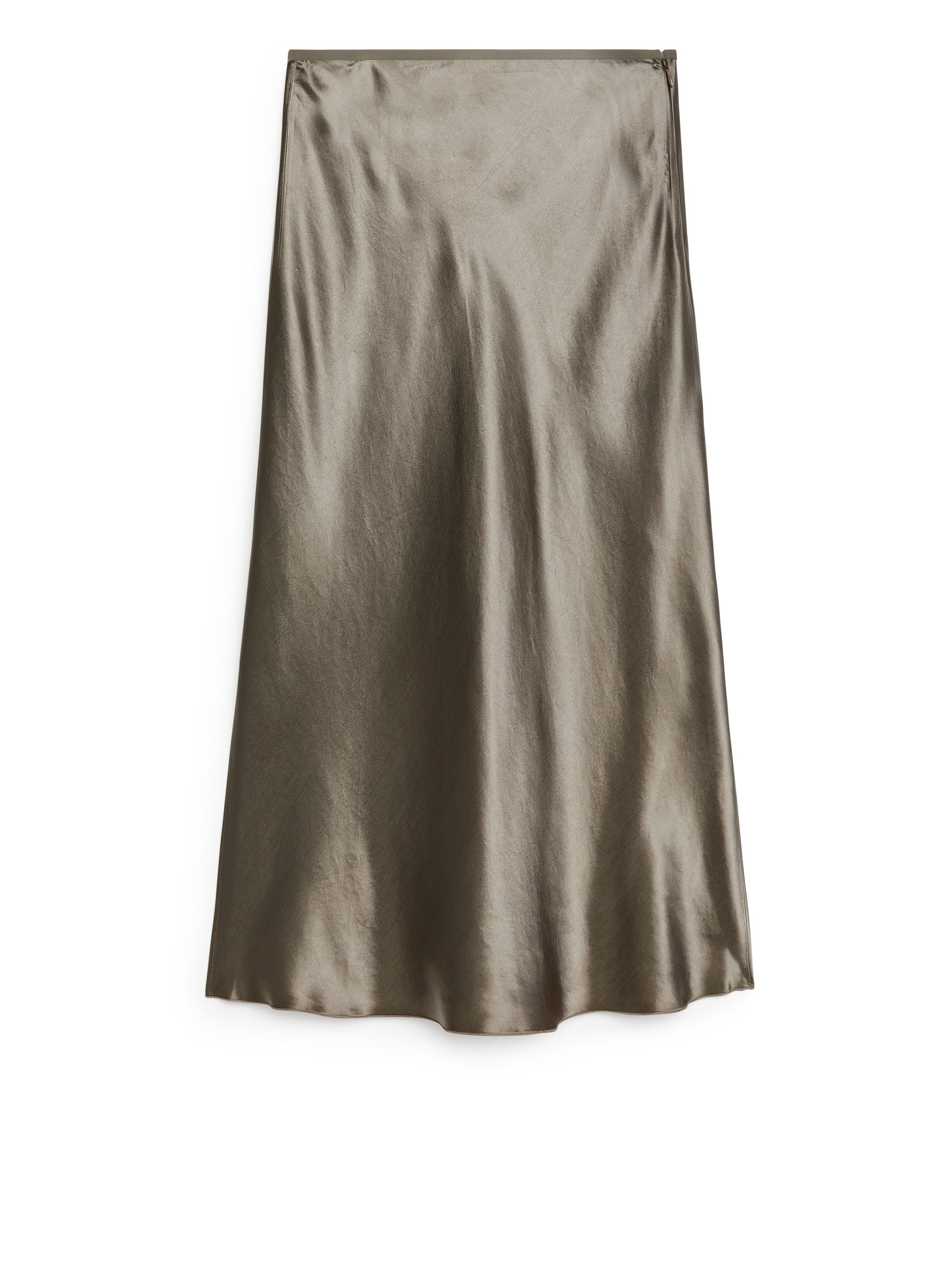 Bias-Cut Satin Skirt - Mole - Regular fit - Women - StillMedia/DescriptiveStillLife - 1