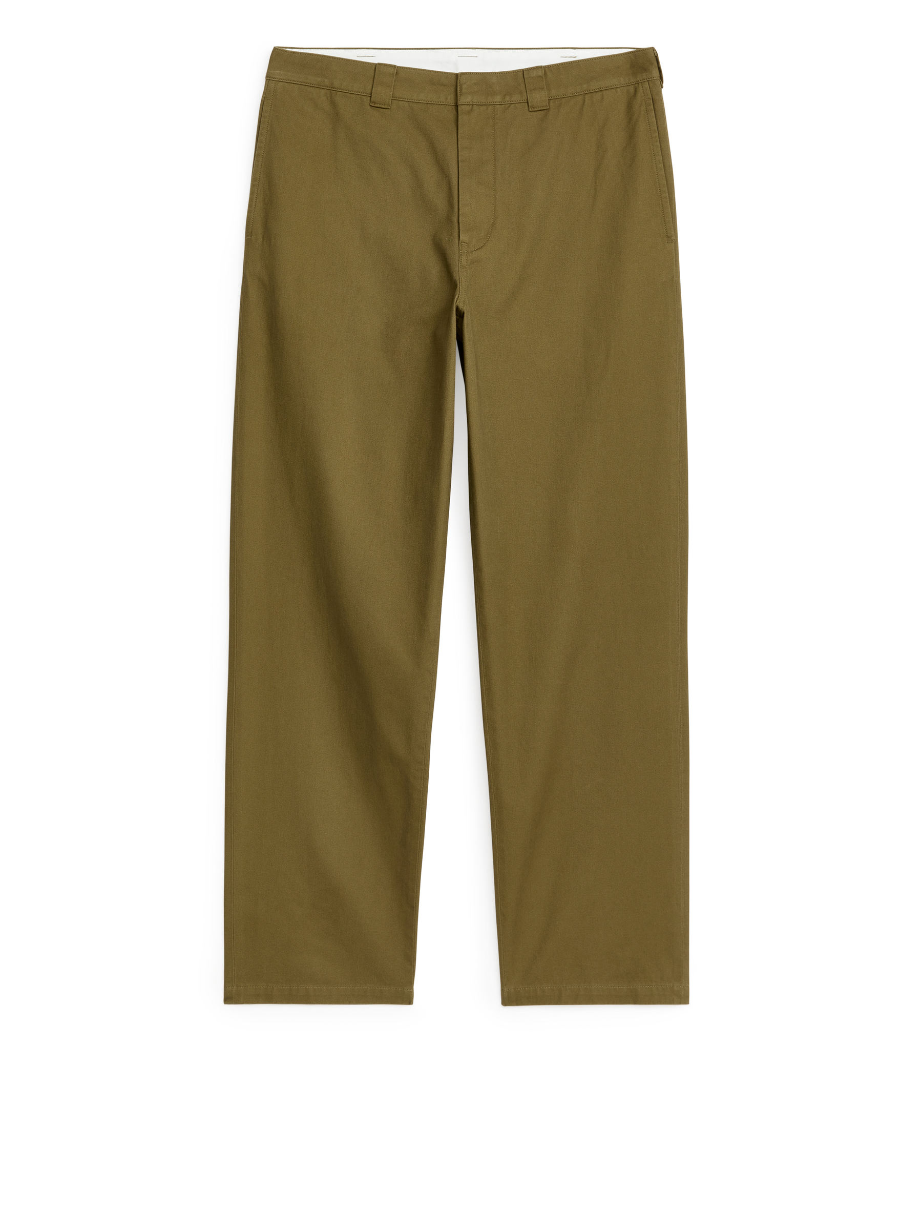 Hose aus Baumwoll-Twill - Dunkelbeige - Loose Fit - Men - StillMedia/DescriptiveStillLife - 1