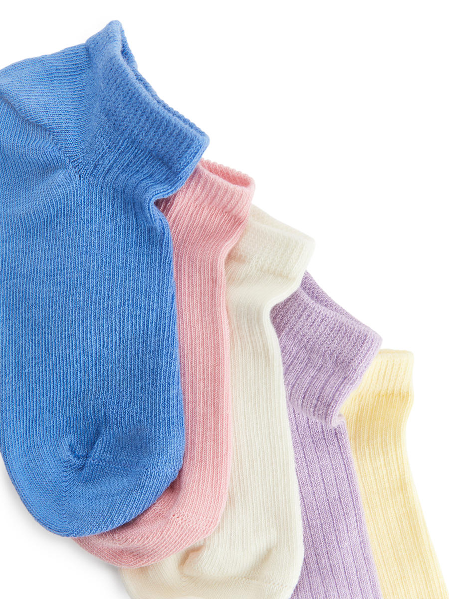 Sneaker Socks, 5 Pairs-#E3B2C2-11748