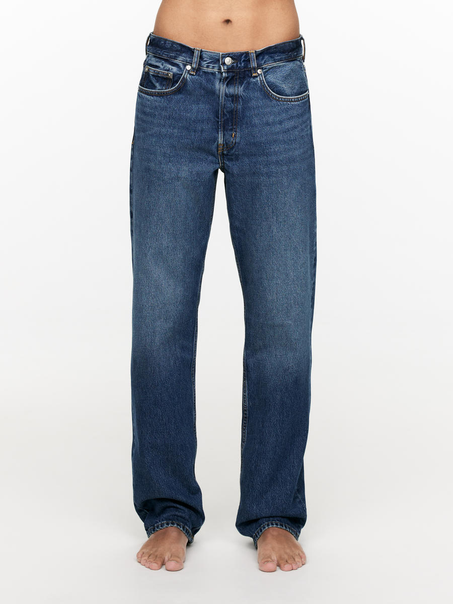 OCEAN Loose Straight Jeans-#606575-12003