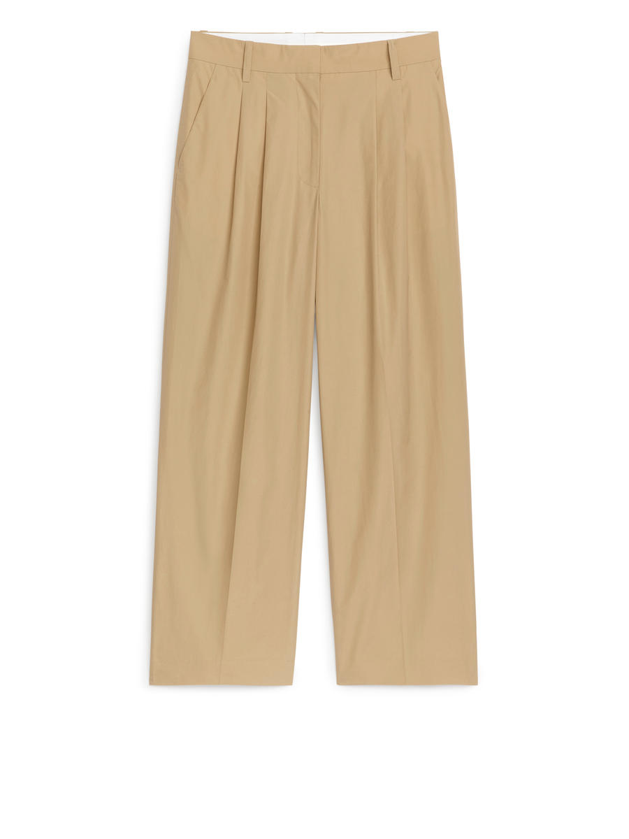 Weite Bundfaltenhose - Beige - Relaxed Fit - Women - 1223593001