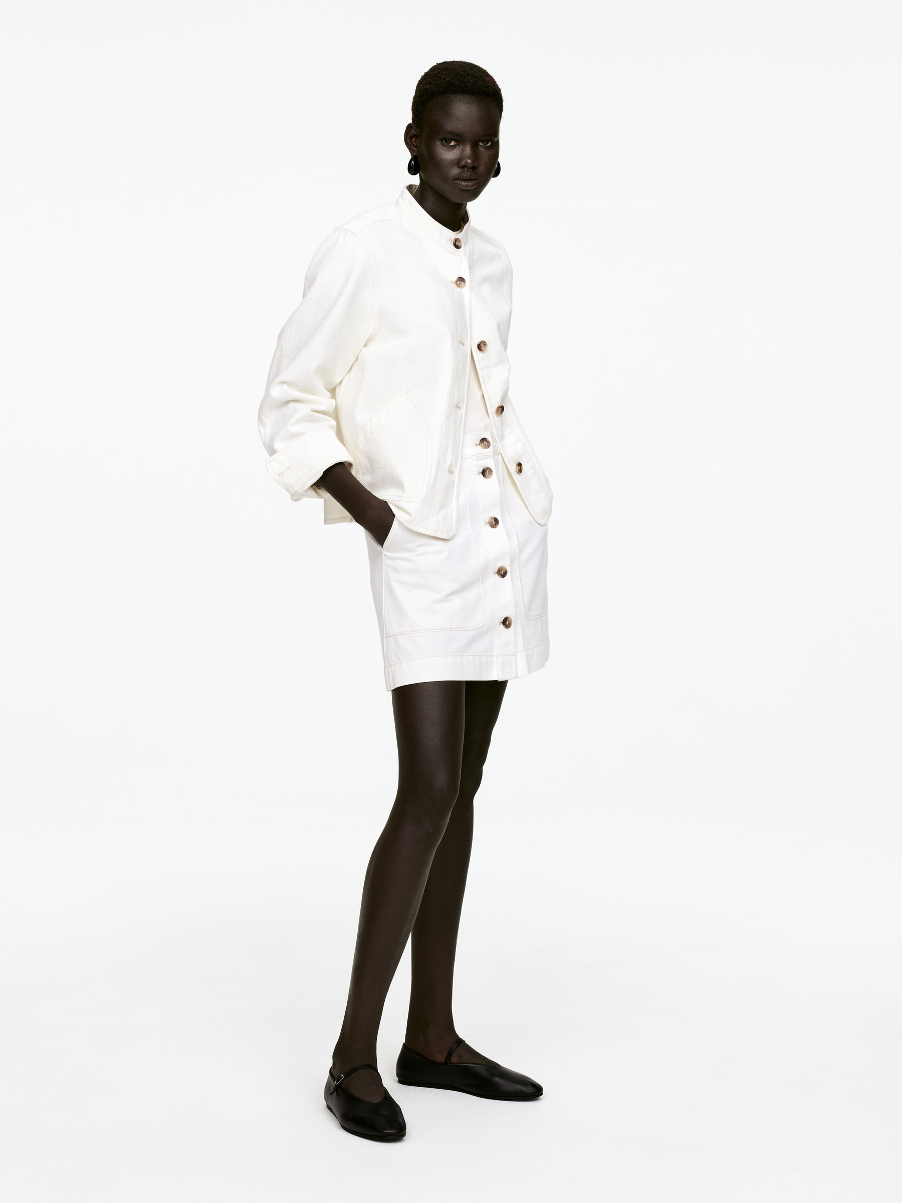 Denim Skirt - White - Regular fit - Women - StillMedia/Lookbook - 3
