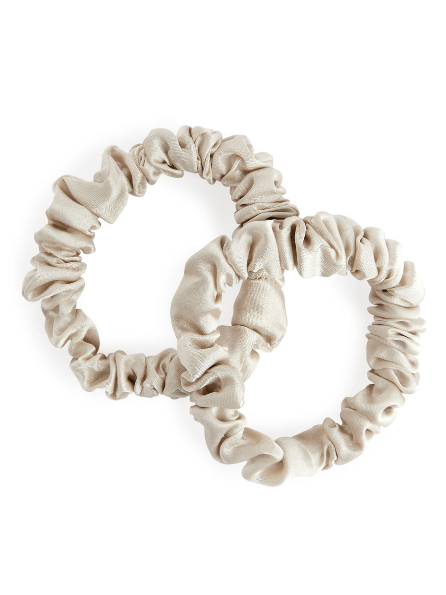 Silk Scrunchies-#AF9A73-483