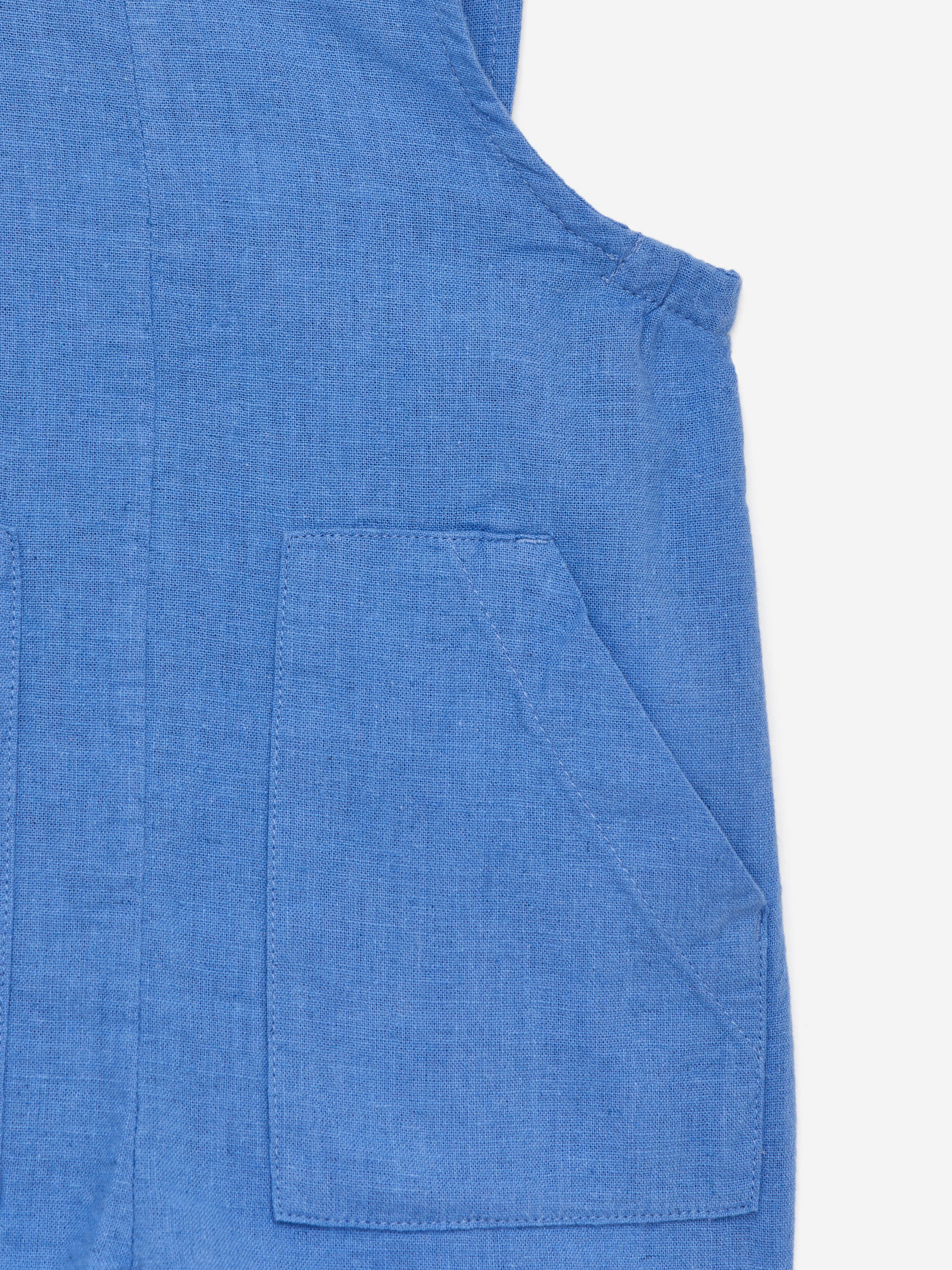 Linen-Cotton Dungarees - Blue - Children - StillMedia/DescriptiveDetail - 2