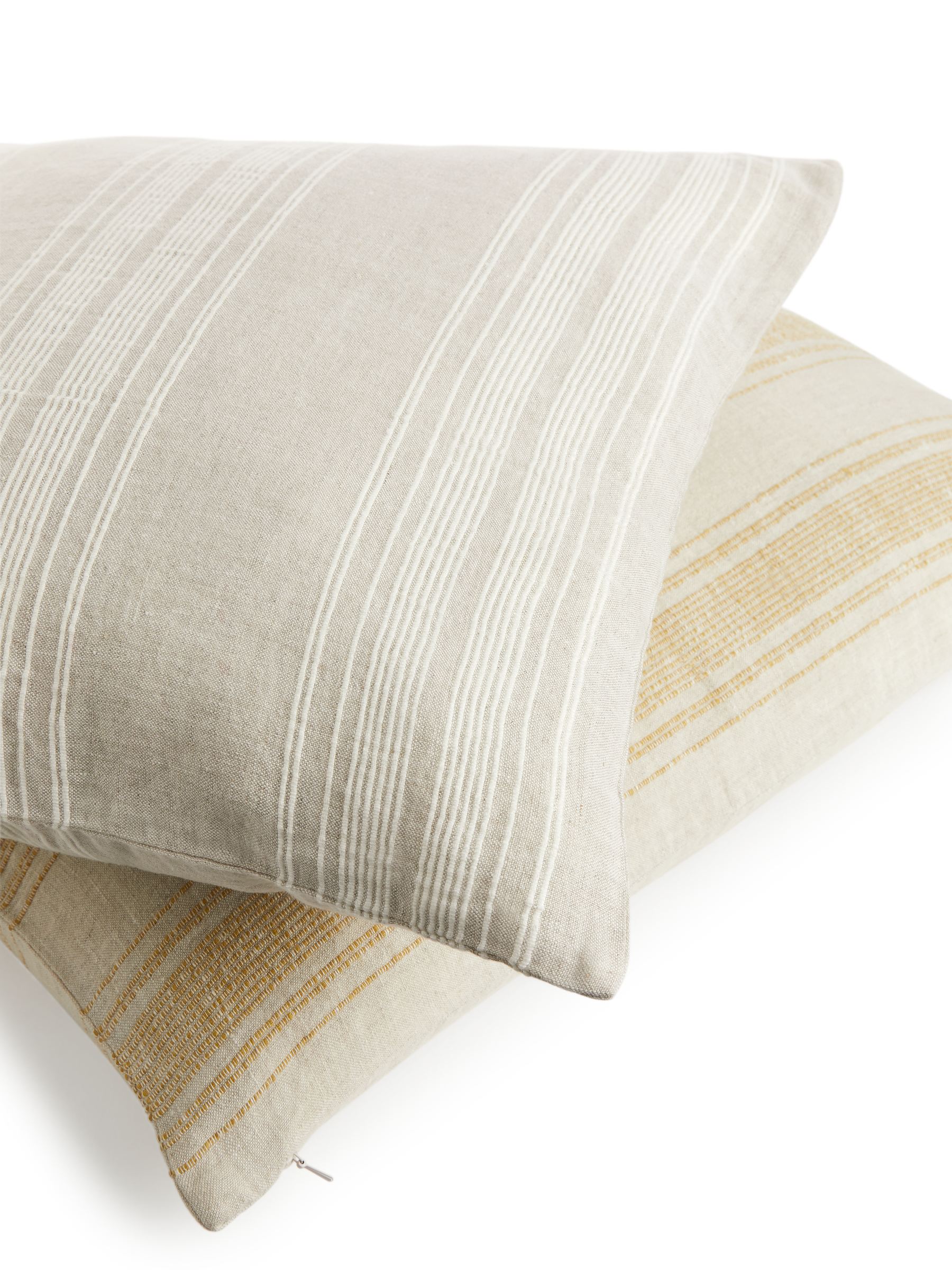 Funda de cojín de lino 50 x 50 cm - Beige/blanco - Homeware - StillMedia/DescriptiveDetail - 5