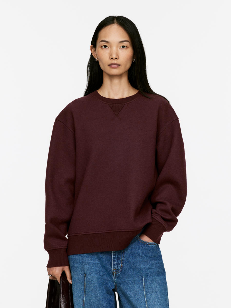 Relaxed Wool Jumper-#3A1A19-13159