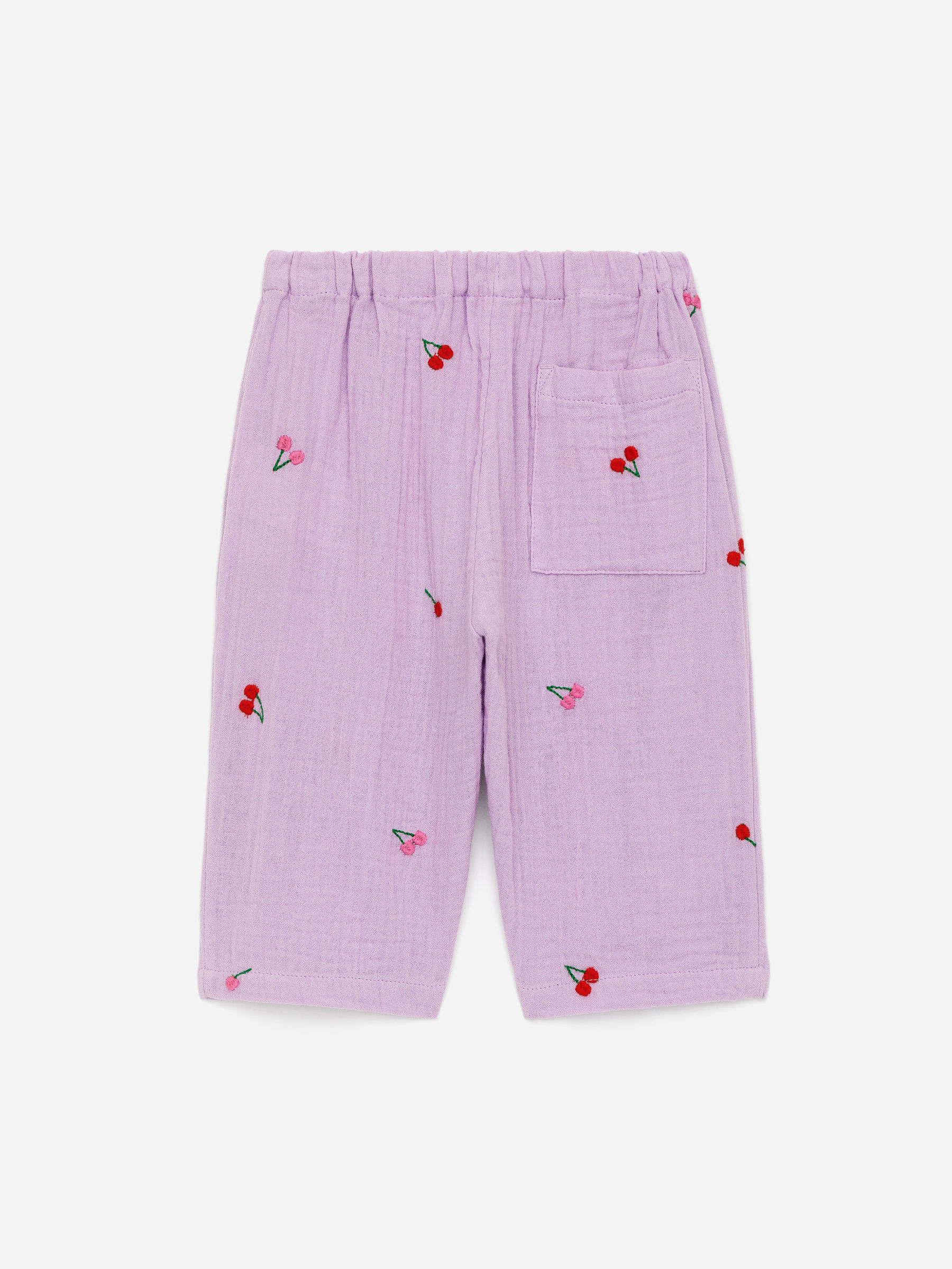 Pantalon en mousseline brodé - Mauve - Loose fit - Enfant - StillMedia/DescriptiveStillLife - 3