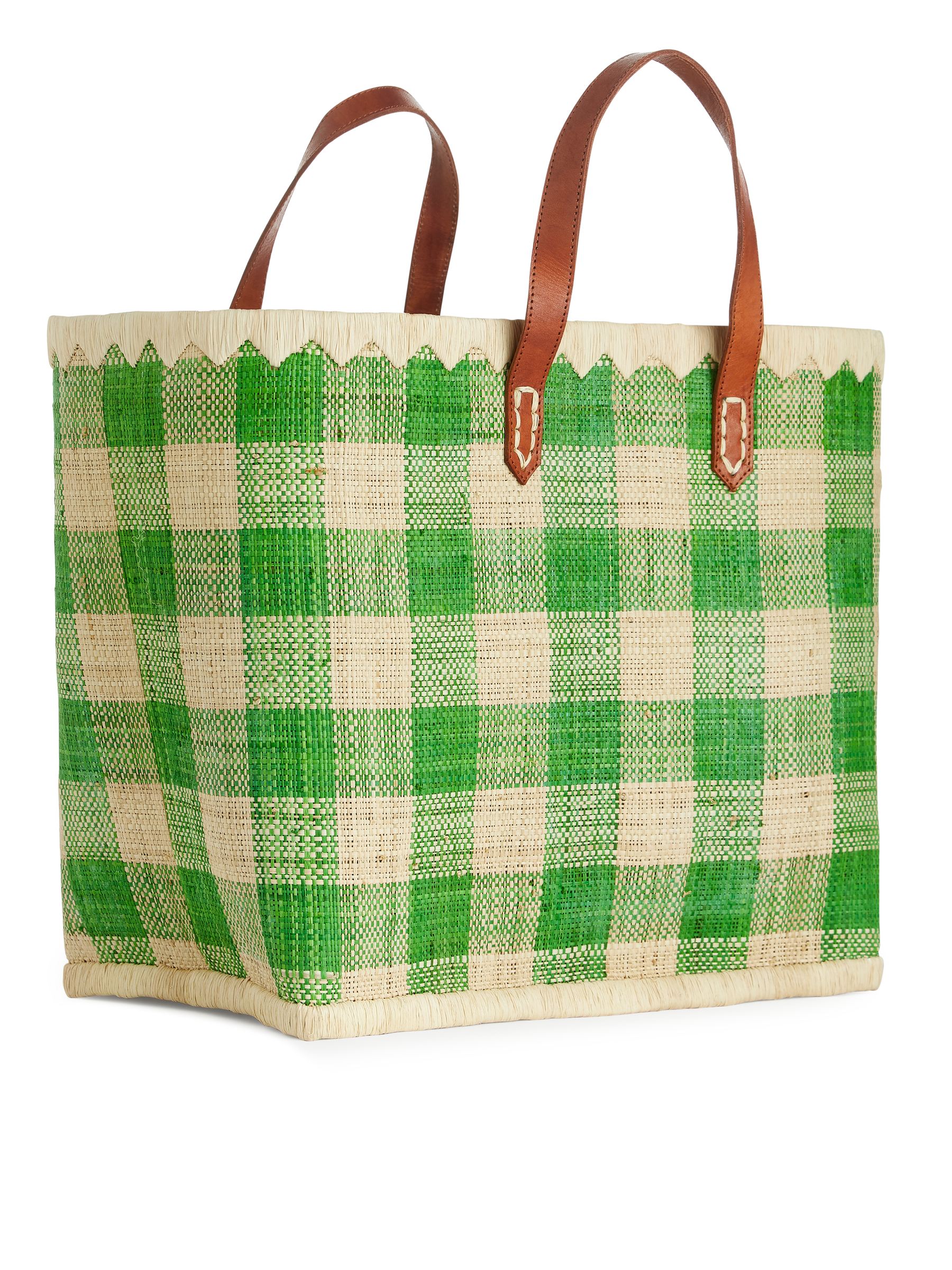 Bolsa grande de rafia de A World of Craft - Verde/beige - Women - StillMedia/DescriptiveStillLife - 2