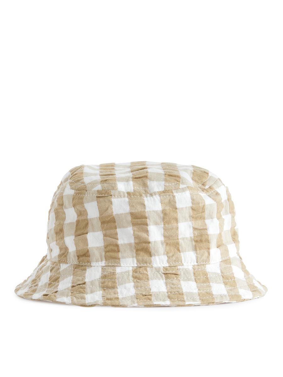 Seersucker Bucket Hat-#A49578-5492