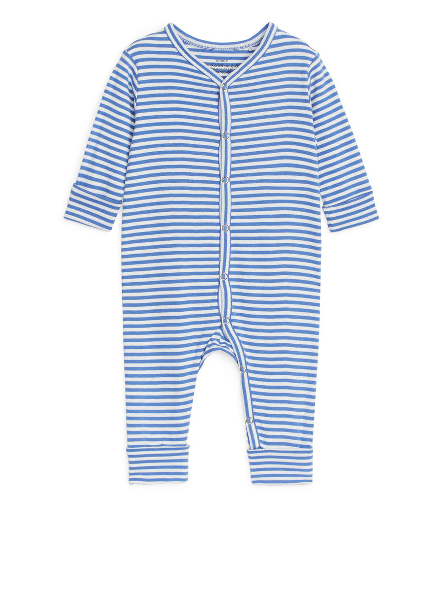 Pyjama aus Baumwolle - Weiß/Blau - Regular Fit - Children - 1228700001