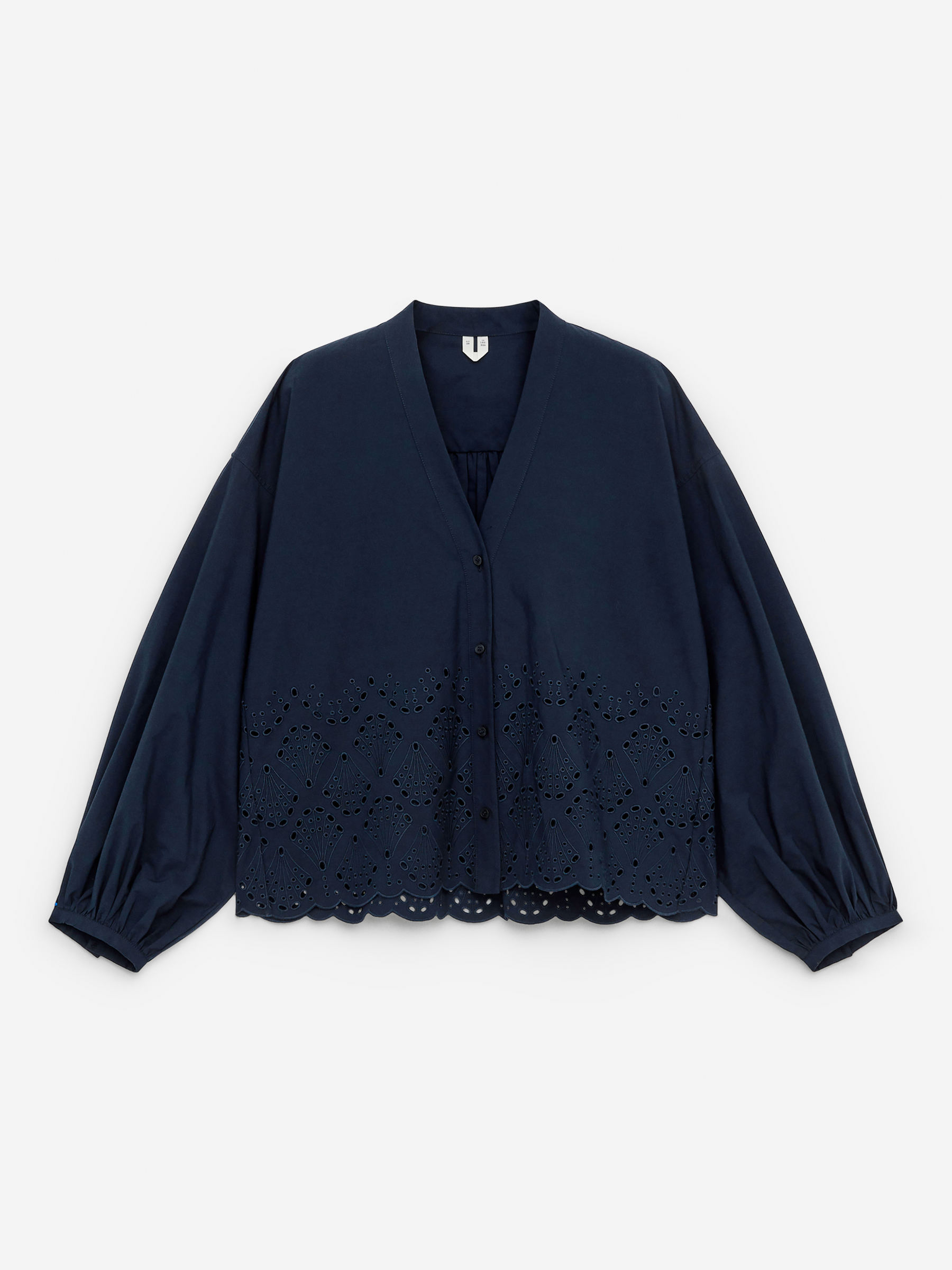 Bluzka z haftem angielskim-#0A041F-15736