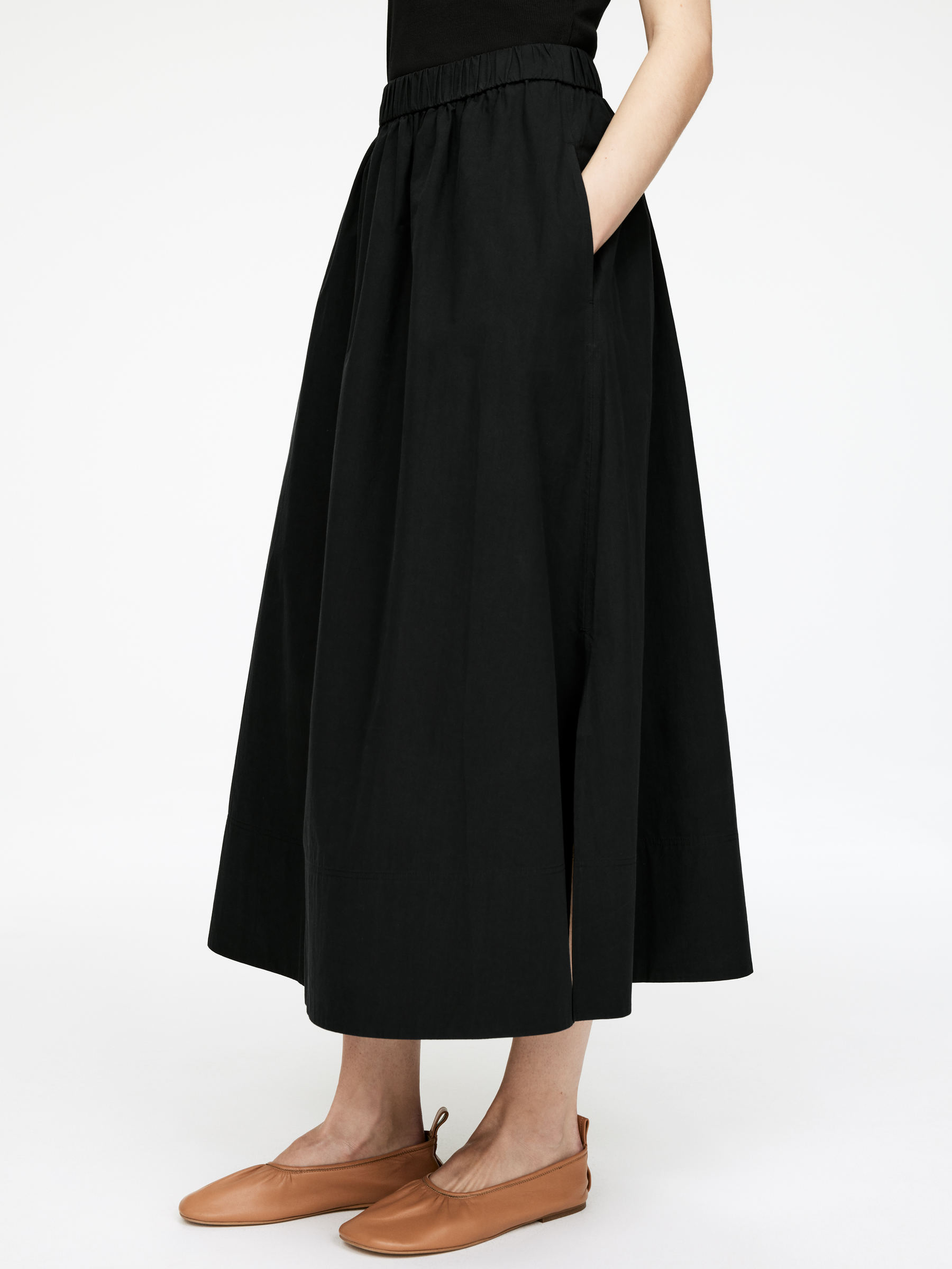 A-Line Cotton Skirt - Black - Regular fit - Children - StillMedia/Lookbook - 5