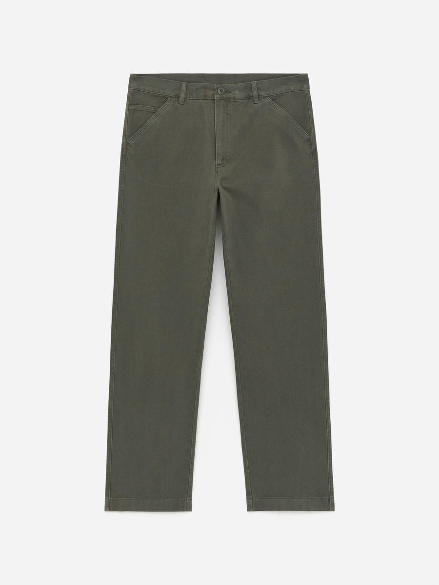 ARKET Men's  Twill Trousers Green,  size 46