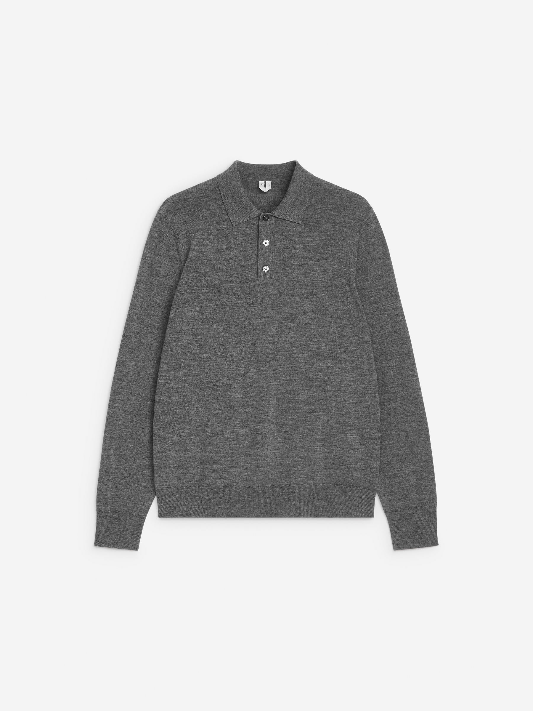 Polo aus Merinowolle-#828282-13242