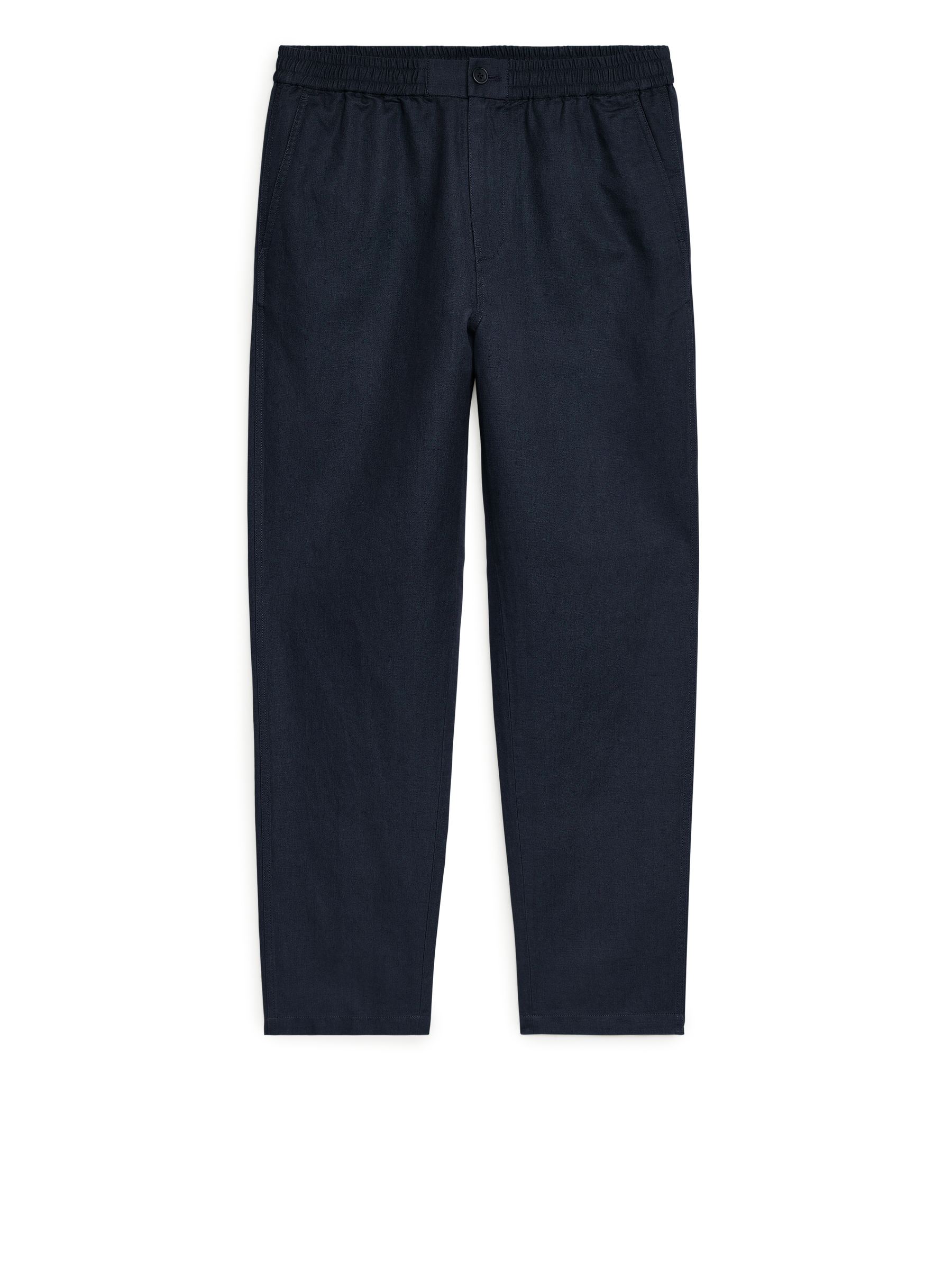 Pantaloni in lino con coulisse - Blu scuro - Loose fit - Men - StillMedia/DescriptiveStillLife - 1